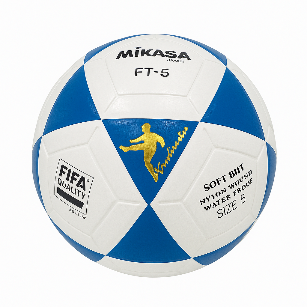 Balón Fútbol Mikasa FT-5 PU Blanco x Azul