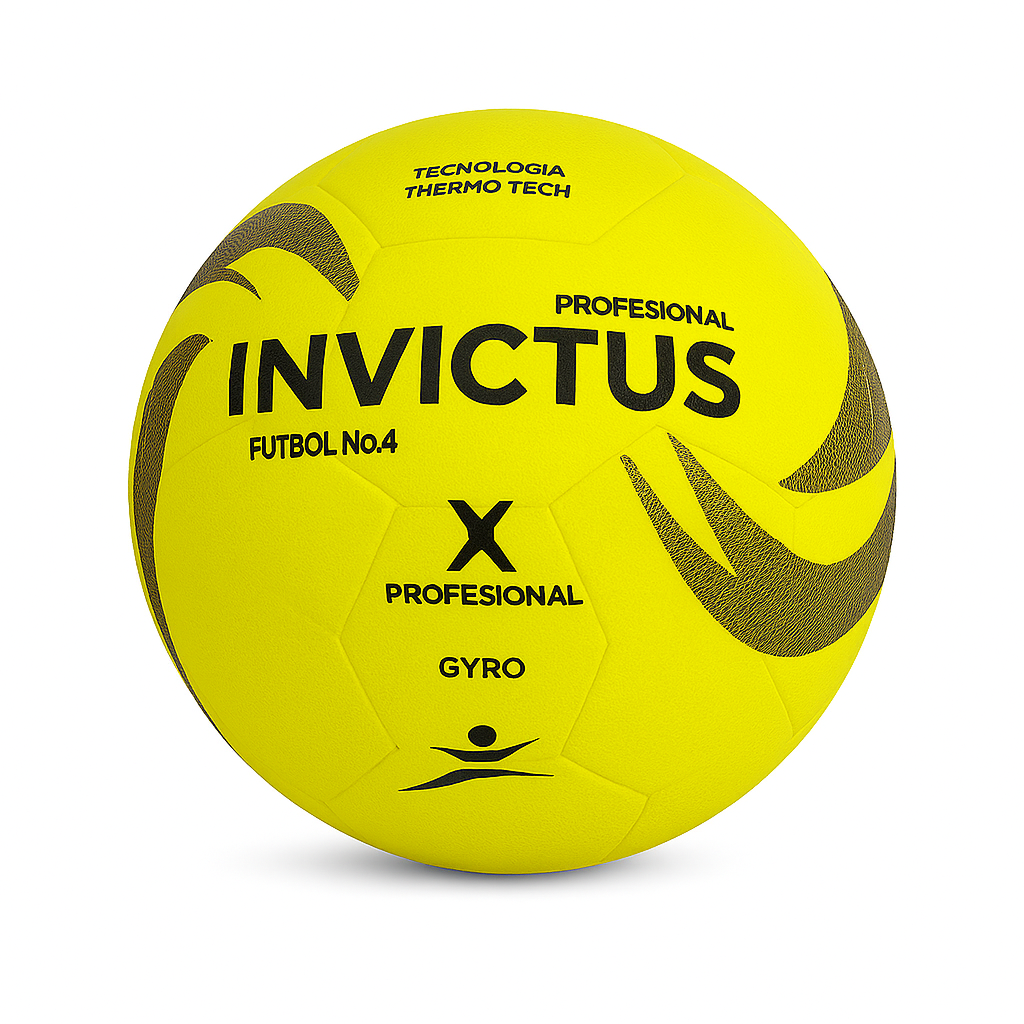 Balón Fútbol N4 Gyro Thermo Sellado Invictus Verde