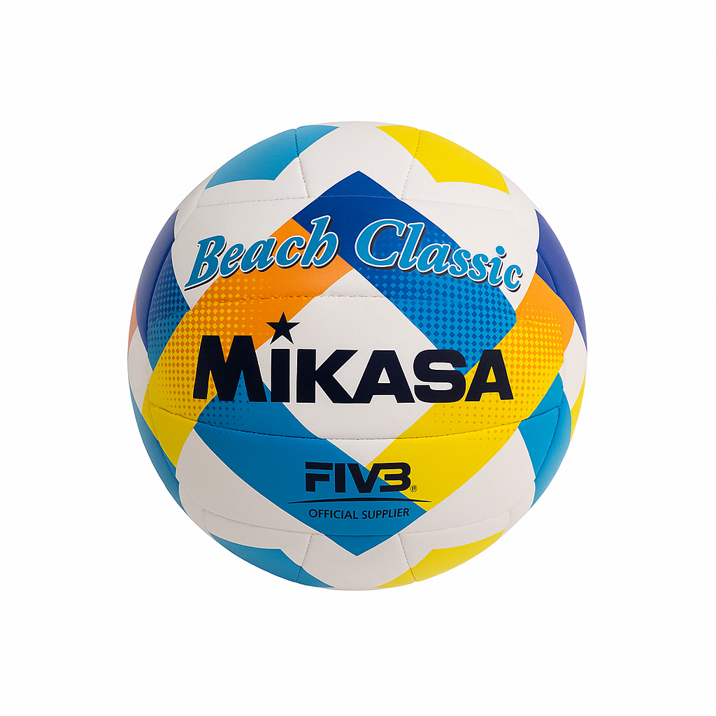 BALON MIKASA BEACH CLASSIC FIVA COSIDO TPU AZUL