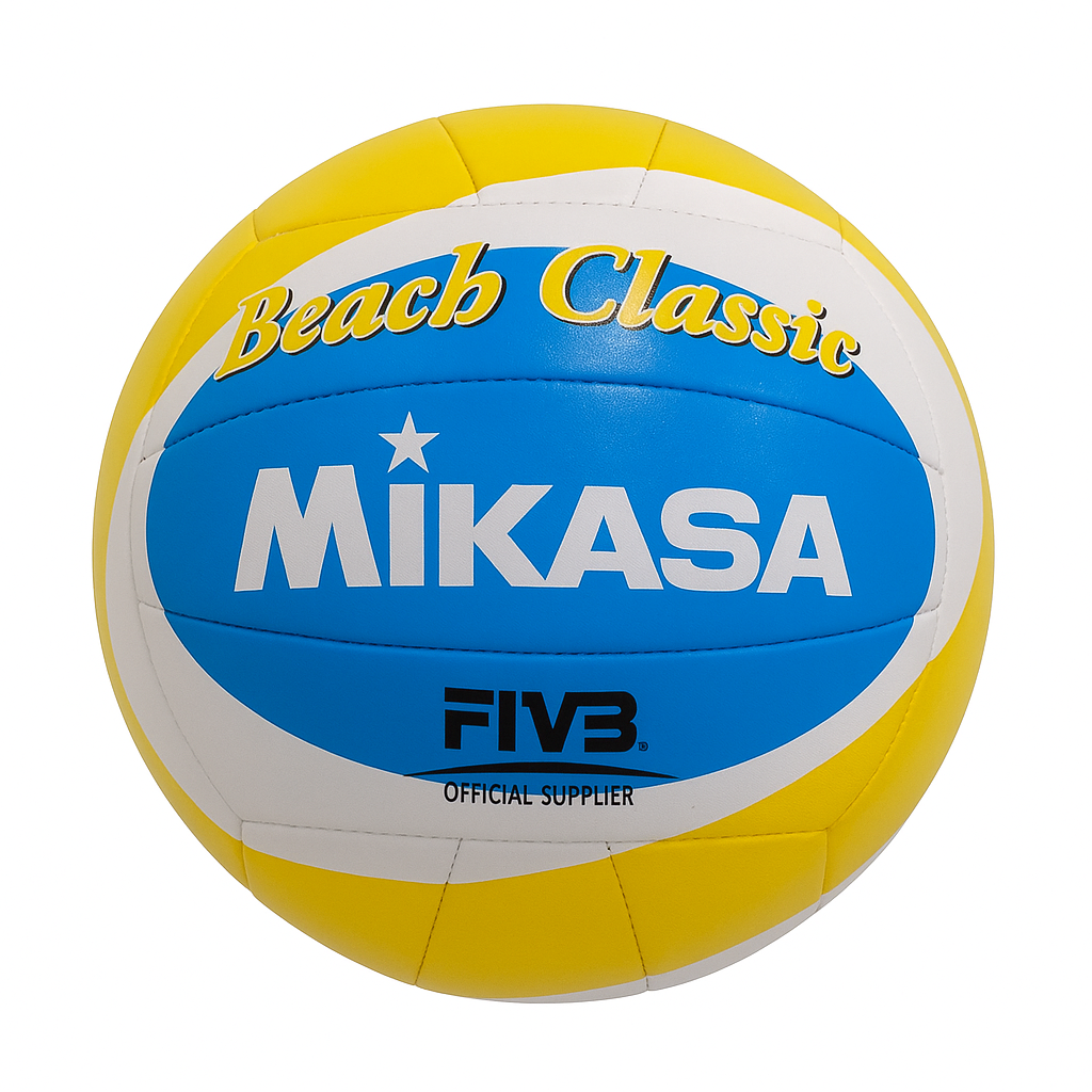 BALON MIKASA BEACH CLASSIC FIVA COSIDO TPU AMARILLO