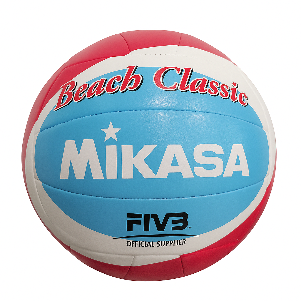 BALON MIKASA BEACH CLASSIC FIVA COSIDO TPU COLOR ROJO