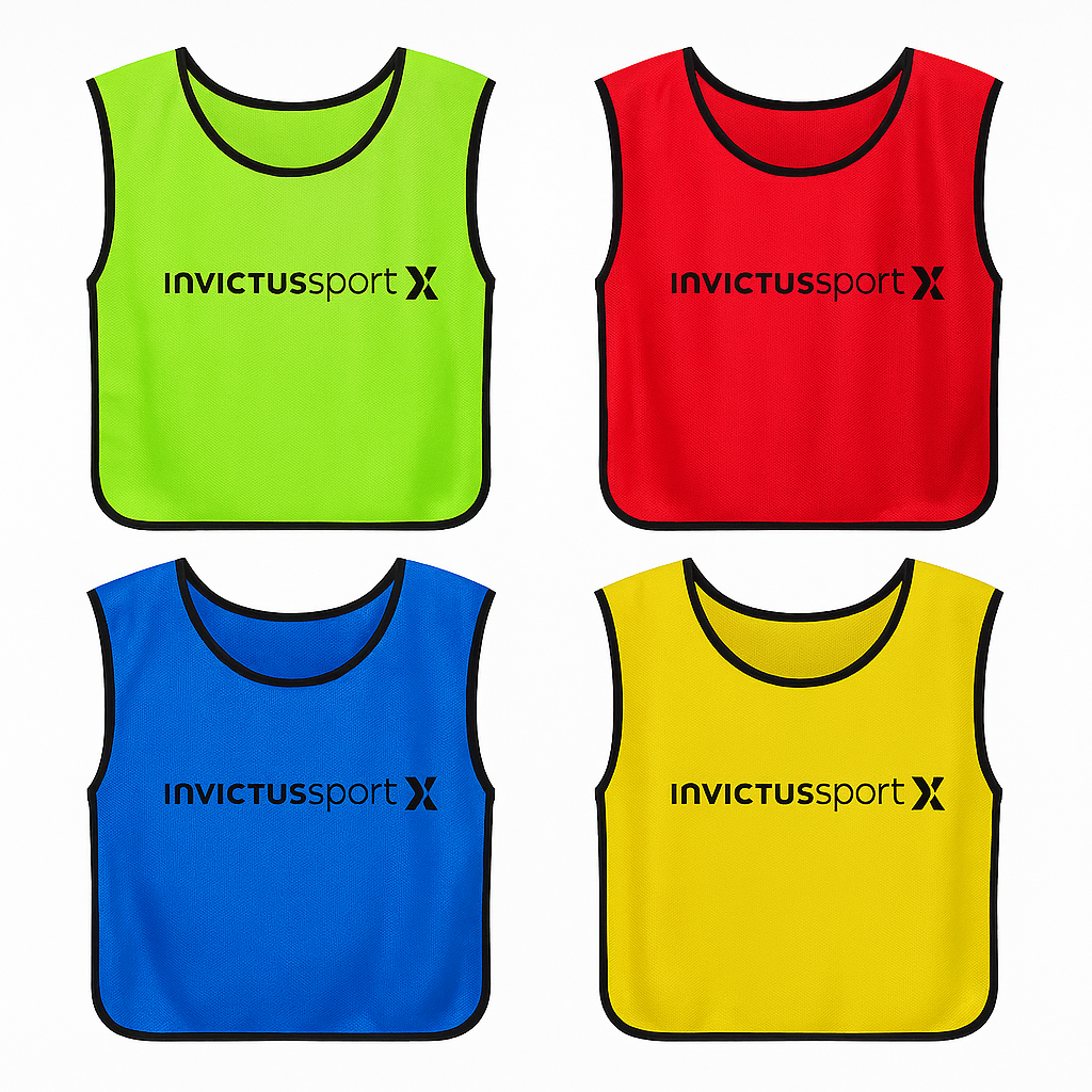 CHALECOS FUTBOL GRANDE Y NIÑOS- VERDE-ROJO-AMARILLO-AZUL