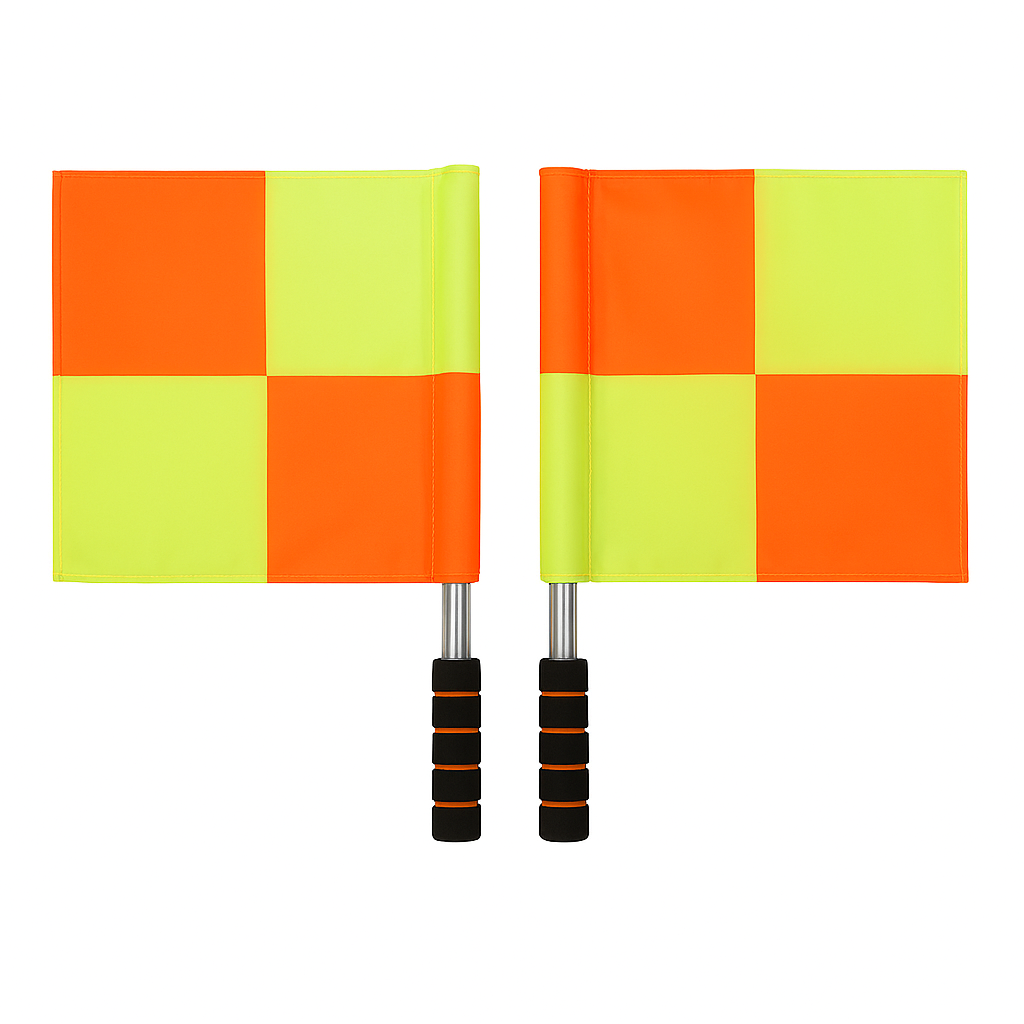 BANDERIN JUEZ DE LINEA NARANJA X VERDE(PAR)