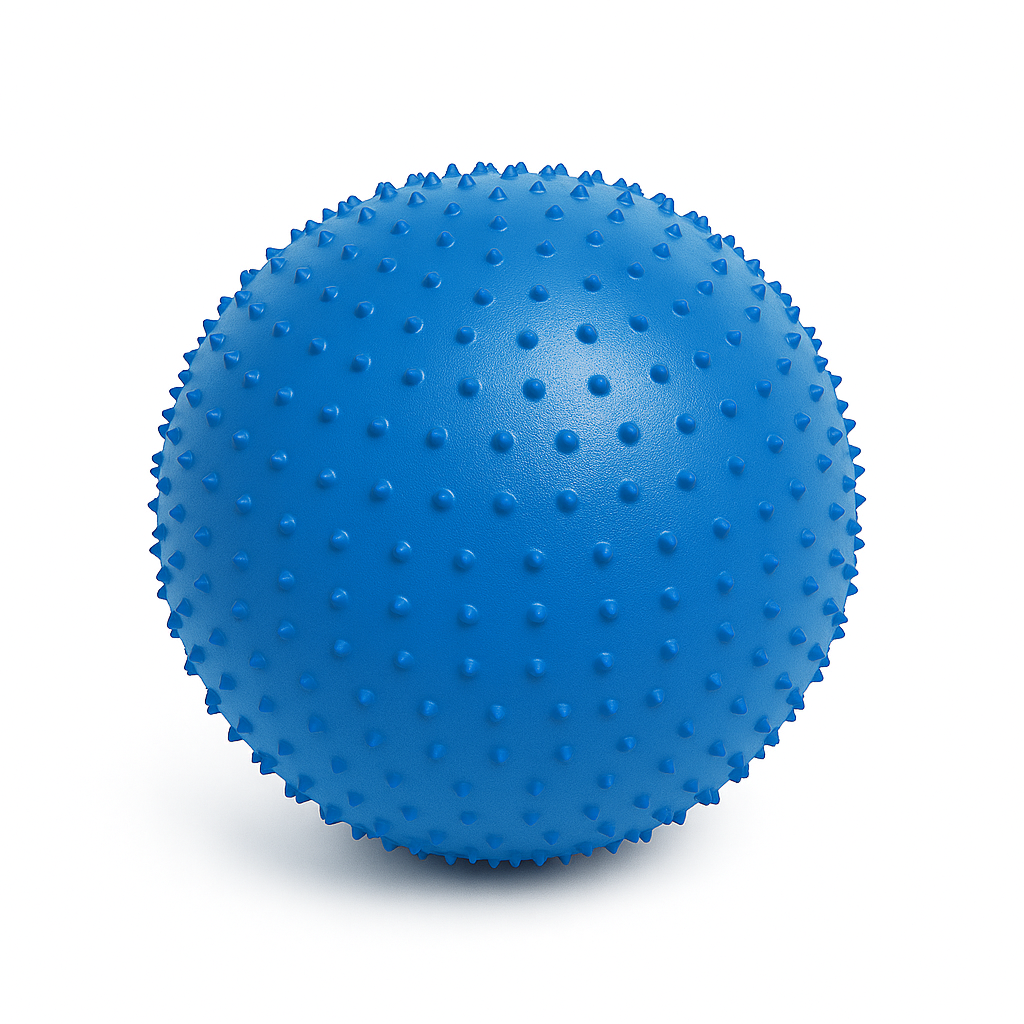 PELOTA YOGA CAUCHO 55CM CON PUPOS (AZUL)