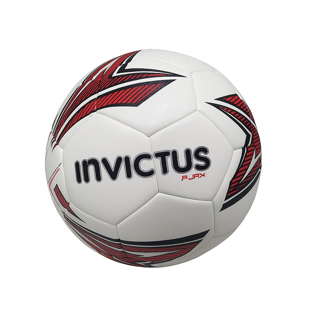 BALON FUTBOL N3 COSIDO AJAX ROJO/NEGRO-AZUL/BLANCO