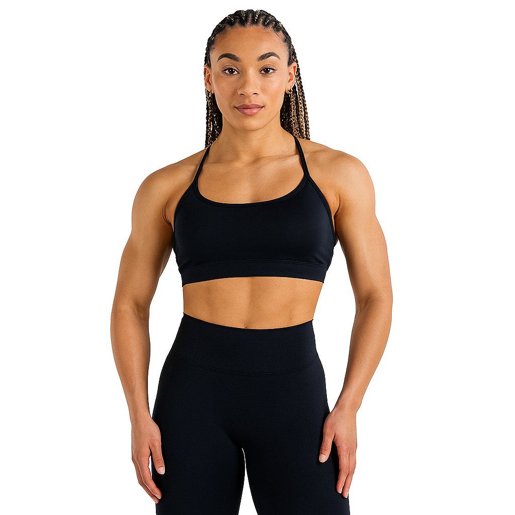 Sport Bra con Tirantes en forma de X negro