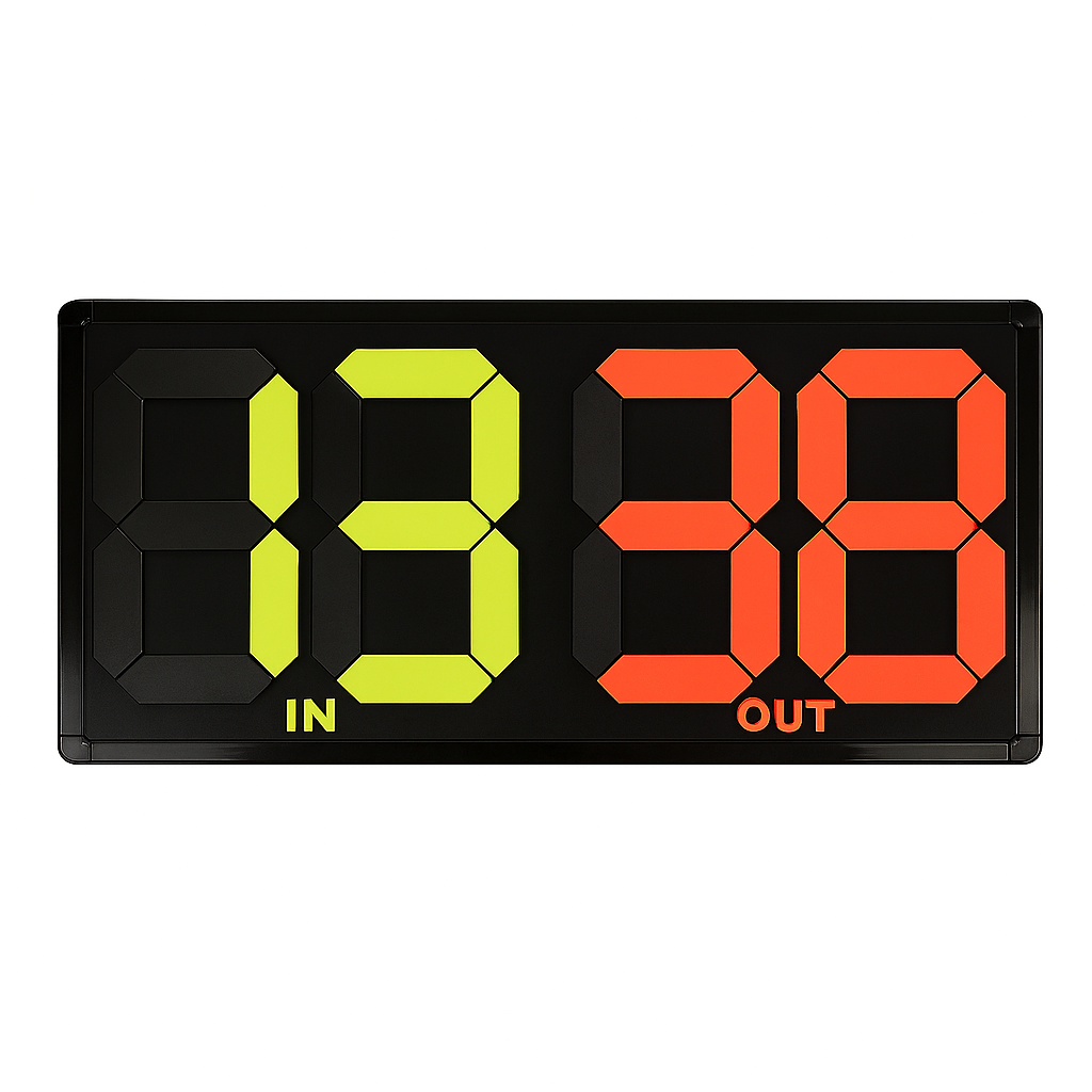 TABLERO NEON CAMBIO DE JUGADORES DE 83 X 35CM DOBLE LADO