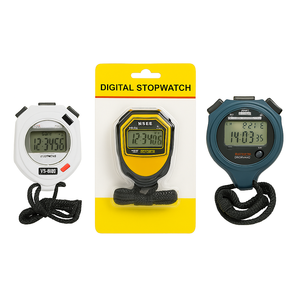 CRONOMETRO 30 MEMORIAS MARCA JUNDS-CRONOMETROS DE 2 MEMORIAS-CRONOMETRO RECALL YS-8100 DE 100M COLOR BLANCO