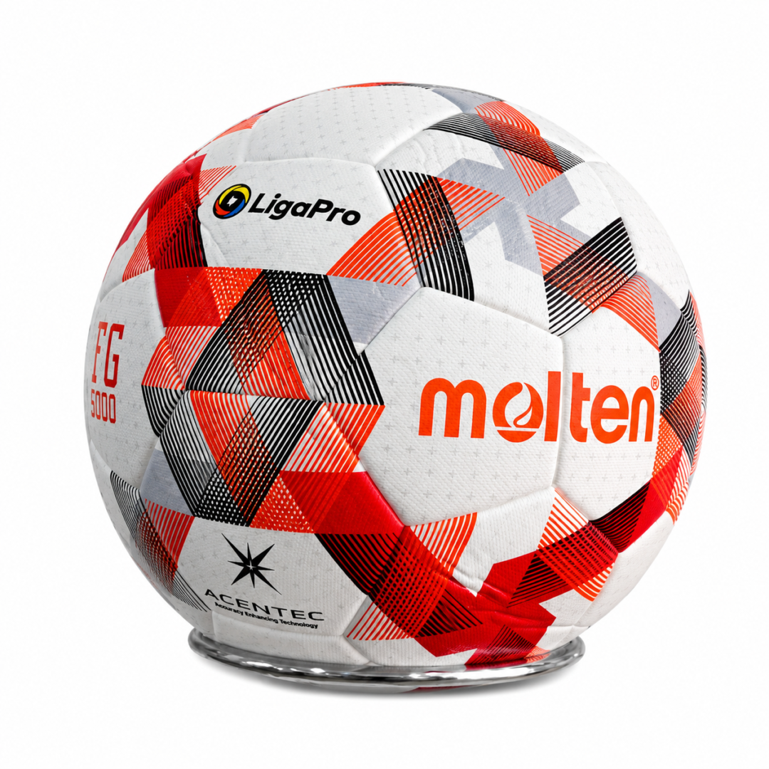 BALON FUTBOL N5 TERMOSELLADO MOLTEN NARANJA CON ROJO