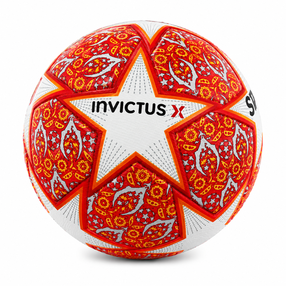 BALON DE FUTBOL N5 TERMOSELLADO BLANCO NARANJA STAR