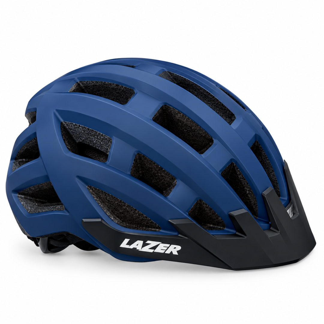 CASCO LAZER COMPACT DLX MATTE WHITE- BLACK-DARK UNI SIZE +NED+LED