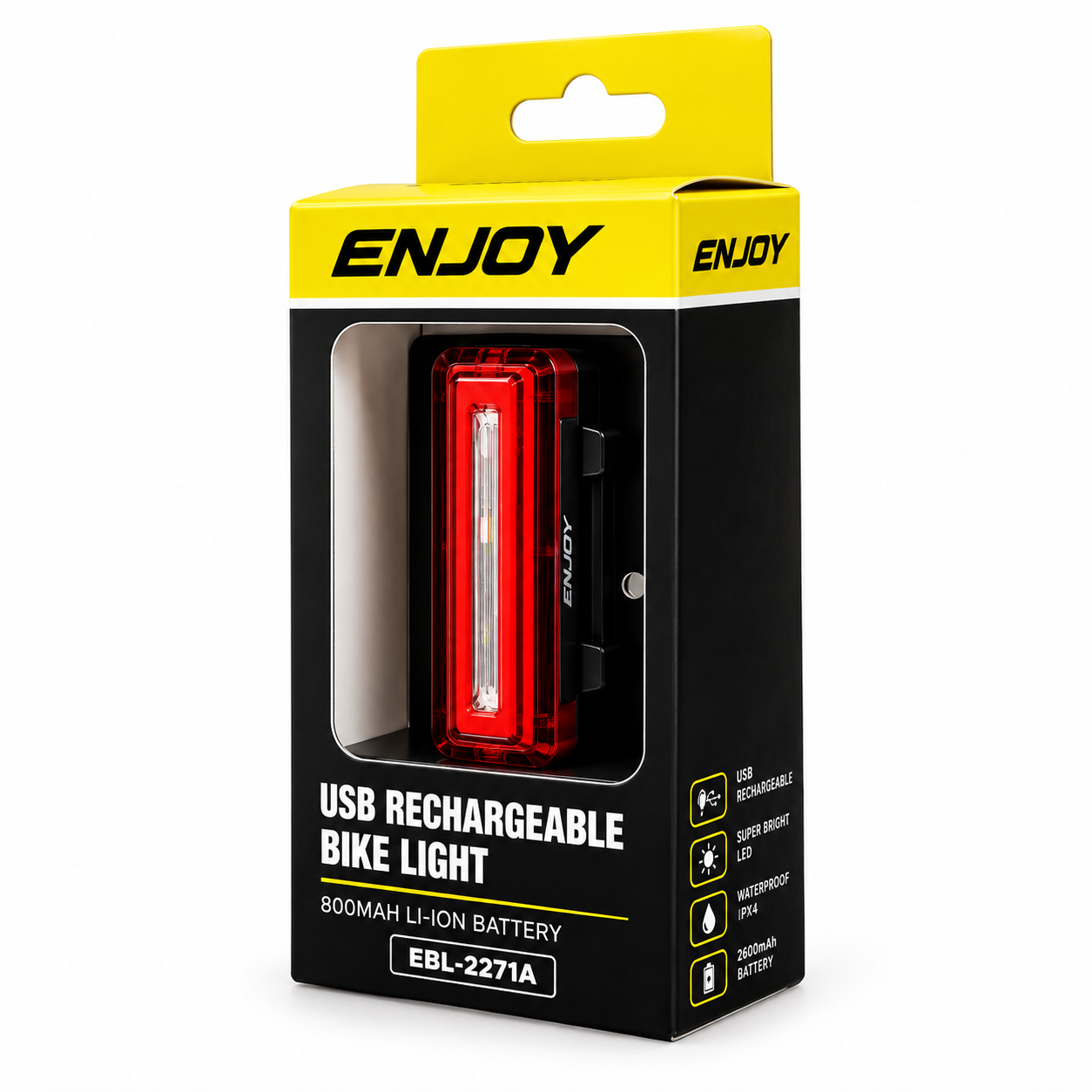 LUZ ENJOY EAST POSTERIOR EBL-2271A 50LM(RED) USB RECHARGEABLE - Imagen 1